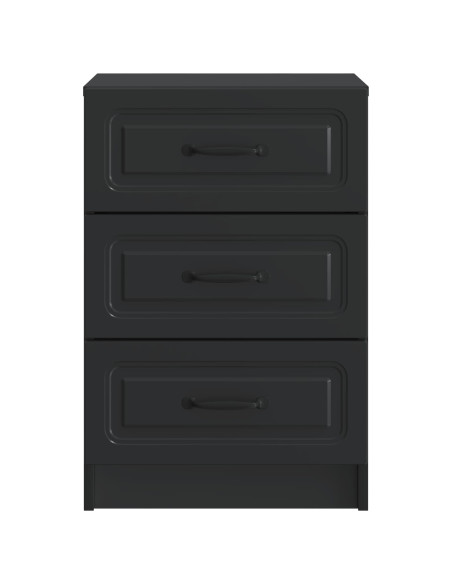 Armadio da Notte Nero 43 x 41 x 63,5 cm Legno ingegnerizzato