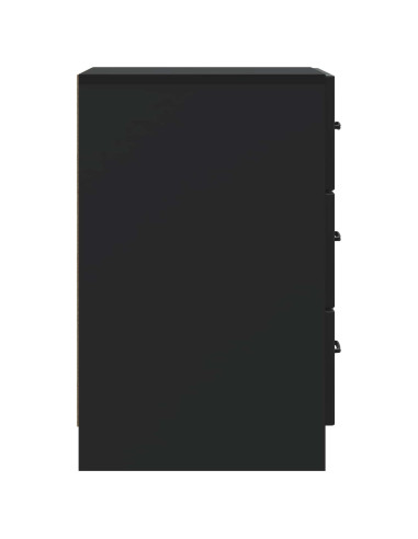 Armadio da Notte Nero 43 x 41 x 63,5 cm Legno ingegnerizzato