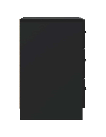 Armadio da Notte Nero 43 x 41 x 63,5 cm Legno ingegnerizzato