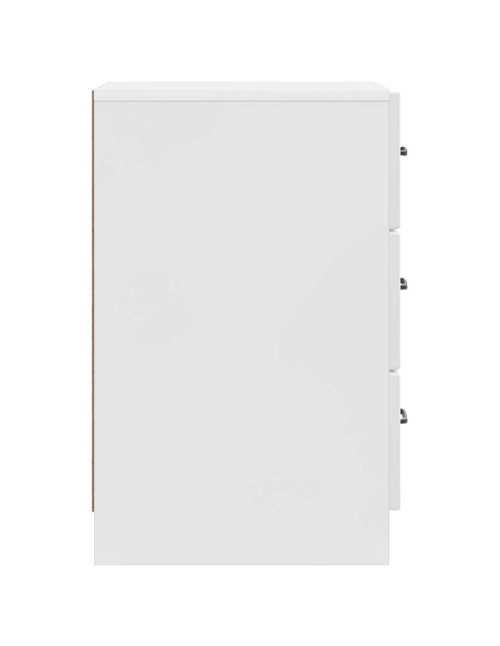 Armadio da Notte con cassetto Bianco Lucido 43 x 41 x 63,5 cm