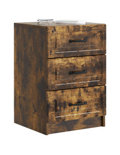 Armadio da Notte con cassetto Rovere Fumo 43 x 41 x 63,5 cm 2