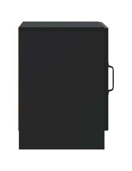 Armadio da Notte Nero 43 x 34,5 x 47 cm Legno ingegnerizzato