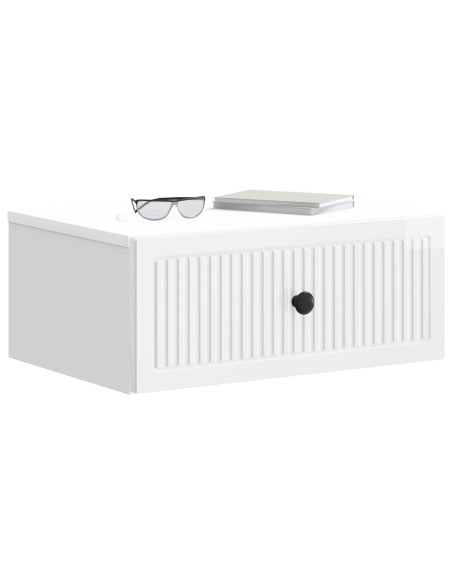 Armadio da Notte 2 pcs Bianco Lucido 49 x 34,5 x 20 cm