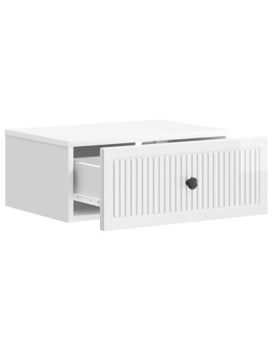 Armadio da Notte 2 pcs Bianco Lucido 49 x 34,5 x 20 cm