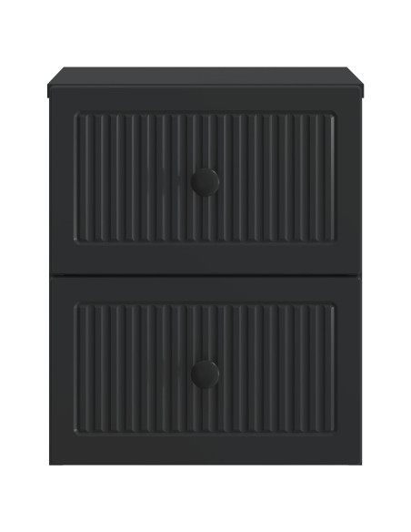 Mobiletto da notte a muro con cassetto Nero 33 x 34,5 x 40 cm