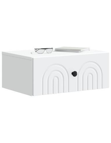 Mobiletto da notte a muro 2 pcs Bianco 49 x 34,5 x 20 cm