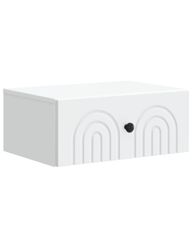 Mobiletto da notte a muro 2 pcs Bianco 49 x 34,5 x 20 cm
