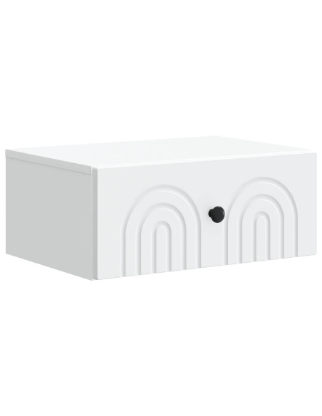 Mobiletto da notte a muro 2 pcs Bianco 49 x 34,5 x 20 cm
