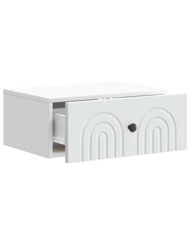 Mobiletto da notte a muro 2 pcs Bianco 49 x 34,5 x 20 cm