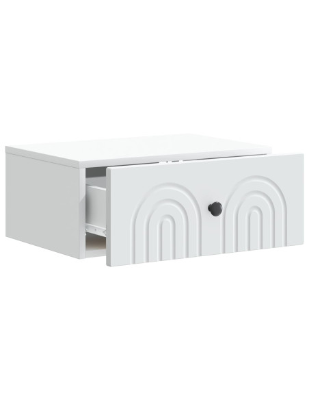 Mobiletto da notte a muro 2 pcs Bianco 49 x 34,5 x 20 cm