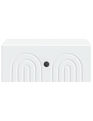 Mobiletto da notte a muro 2 pcs Bianco 49 x 34,5 x 20 cm