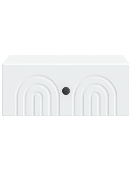 Mobiletto da notte a muro 2 pcs Bianco 49 x 34,5 x 20 cm