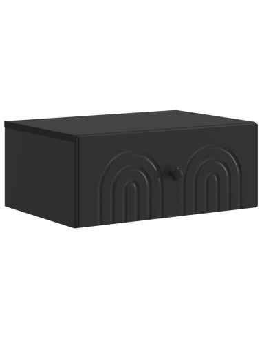 Mobiletto da notte a muro 2 pcs Nero 49 x 34,5 x 20 cm