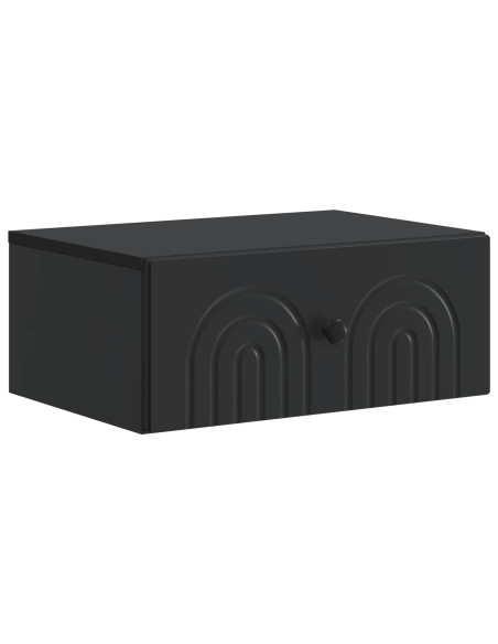 Mobiletto da notte a muro 2 pcs Nero 49 x 34,5 x 20 cm