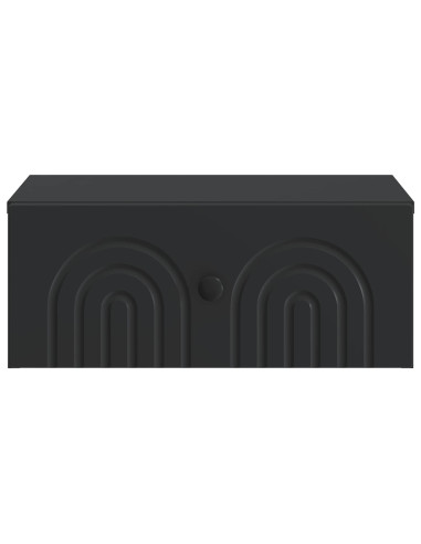 Mobiletto da notte a muro 2 pcs Nero 49 x 34,5 x 20 cm