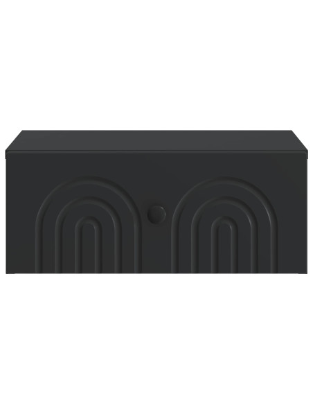 Mobiletto da notte a muro 2 pcs Nero 49 x 34,5 x 20 cm