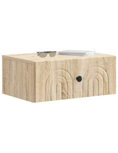 Mobiletto da notte a muro 2 pcs Rovere Sonoma 49 x 34,5 x 20 cm 2