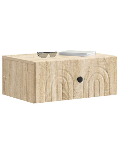 Mobiletto da notte a muro 2 pcs Rovere Sonoma 49 x 34,5 x 20 cm
