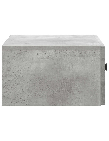 Mobiletto da notte a muro Grigio Cemento 49 x 34,5 x 20 cm