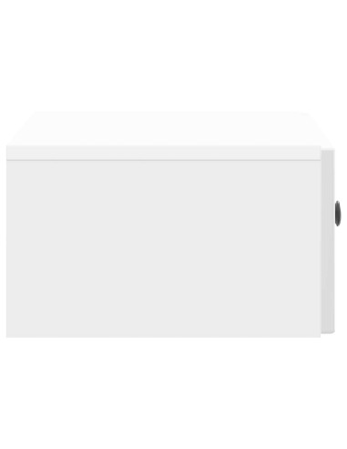 Mobiletto da notte a muro Bianco Lucido 49 x 34,5 x 20 cm