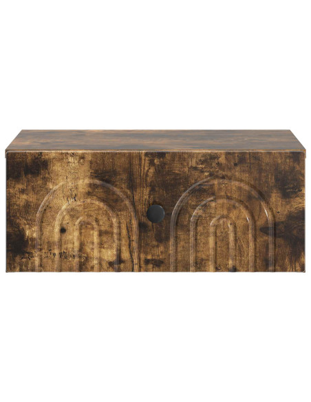 Mobiletto da notte a muro Rovere Fumo 49 x 34,5 x 20 cm