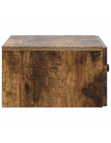 Mobiletto da notte a muro Rovere Fumo 49 x 34,5 x 20 cm