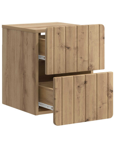 Mobiletto da notte a muro Rovere Artigianale 33 x 34,5 x 43 cm