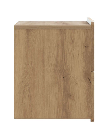 Mobiletto da notte a muro Rovere Artigianale 33 x 34,5 x 43 cm