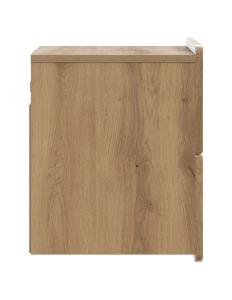 Mobiletto da notte a muro Rovere Artigianale 33 x 34,5 x 43 cm