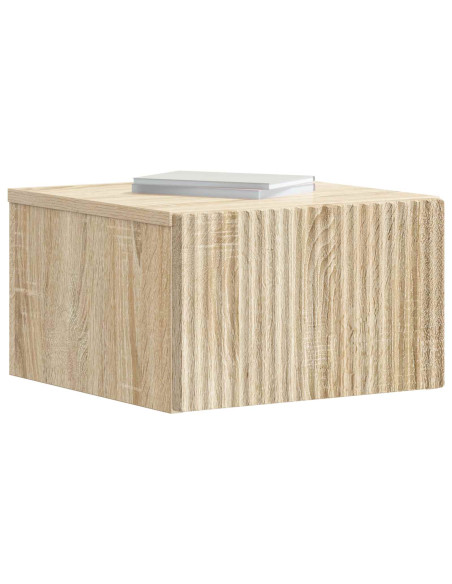 Mobiletto da notte a muro 2 pcs Rovere Sonoma 33 x 34,5 x 20 cm