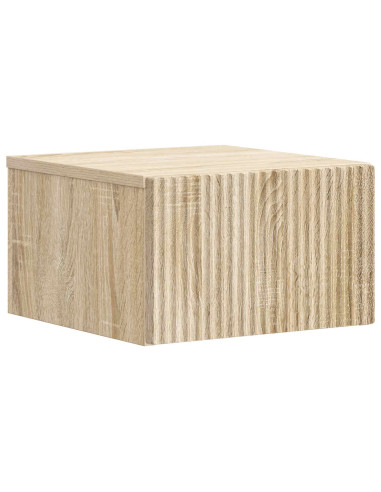 Mobiletto da notte a muro 2 pcs Rovere Sonoma 33 x 34,5 x 20 cm