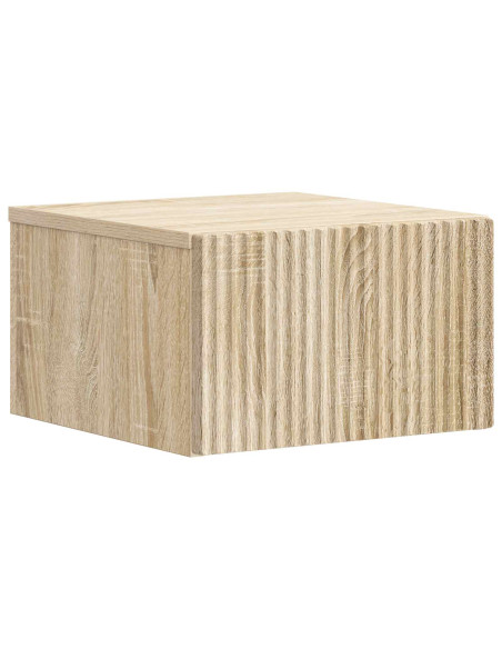 Mobiletto da notte a muro 2 pcs Rovere Sonoma 33 x 34,5 x 20 cm