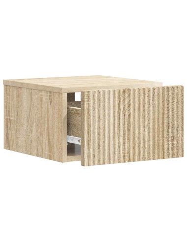 Mobiletto da notte a muro 2 pcs Rovere Sonoma 33 x 34,5 x 20 cm