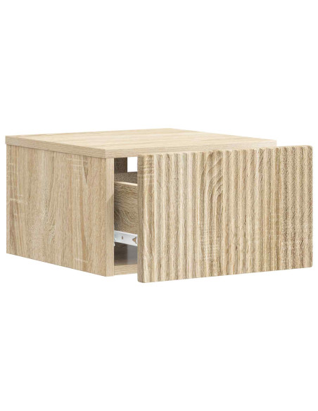 Mobiletto da notte a muro 2 pcs Rovere Sonoma 33 x 34,5 x 20 cm