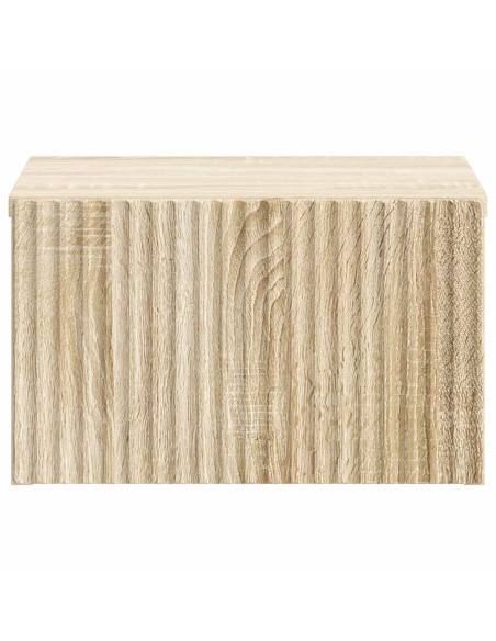 Mobiletto da notte a muro 2 pcs Rovere Sonoma 33 x 34,5 x 20 cm