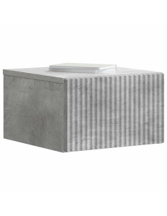 Mobiletto da notte a muro Grigio Cemento 33 x 34,5 x 20 cm 2