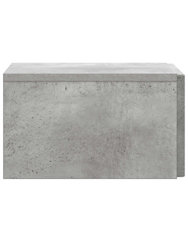 Mobiletto da notte a muro Grigio Cemento 33 x 34,5 x 20 cm