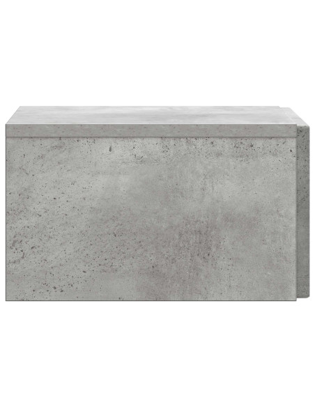 Mobiletto da notte a muro Grigio Cemento 33 x 34,5 x 20 cm
