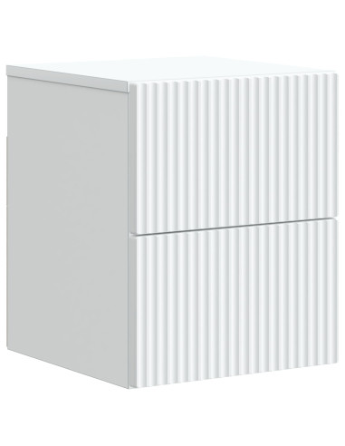 Mobiletto da notte a muro 2 pcs Bianco 33 x 34,5 x 40 cm