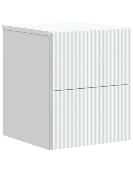 Mobiletto da notte a muro 2 pcs Bianco 33 x 34,5 x 40 cm