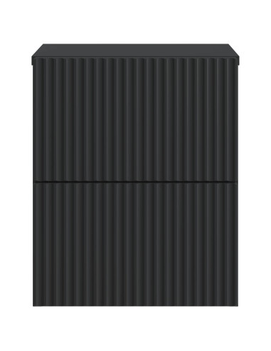Mobiletto da notte a muro 2 pcs Nero 33 x 34,5 x 40 cm