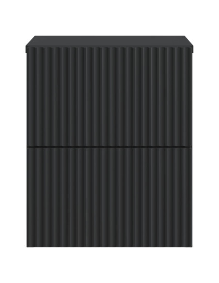 Mobiletto da notte a muro 2 pcs Nero 33 x 34,5 x 40 cm