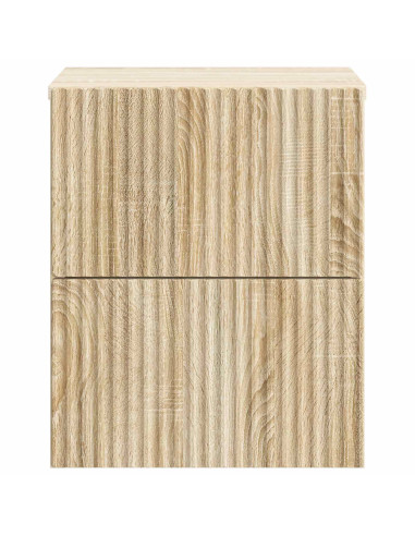 Mobiletto da notte a muro Rovere Sonoma 33 x 34,5 x 40 cm