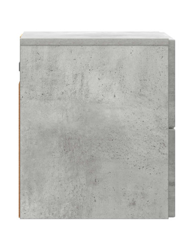 Mobiletto da notte a muro Grigio Cemento 33 x 34,5 x 40 cm