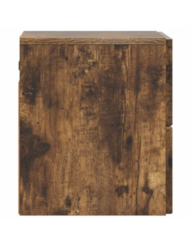 Mobiletto da notte a muro Rovere Fumo 33 x 34,5 x 40 cm