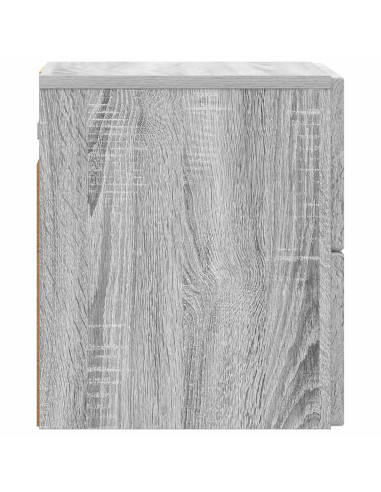 Mobiletto da notte a muro Grigio Sonoma 33 x 34,5 x 40 cm