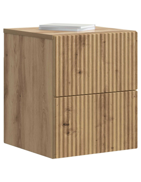 Mobiletto da notte a muro Rovere Artigianale 33 x 34,5 x 40 cm