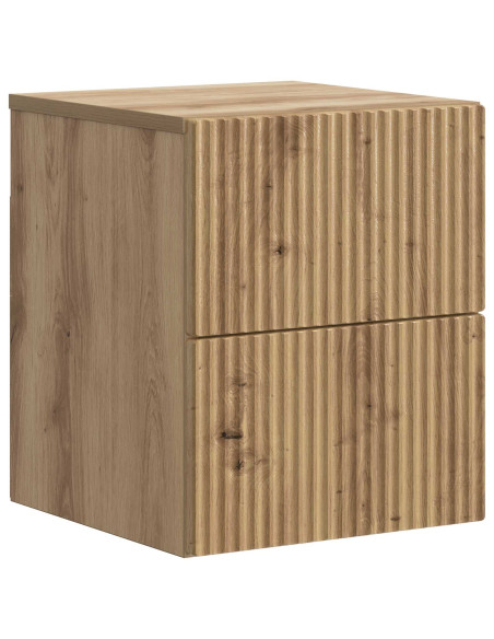 Mobiletto da notte a muro con cassetto 2 pcs Rovere Artigianale