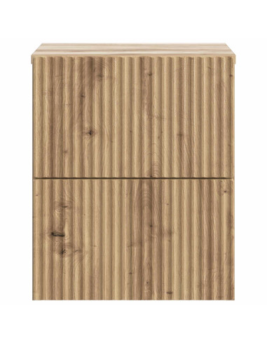 Mobiletto da notte a muro con cassetto 2 pcs Rovere Artigianale