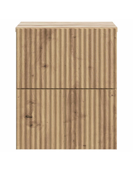 Mobiletto da notte a muro con cassetto 2 pcs Rovere Artigianale